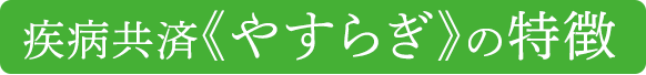 疾病共済《やすらぎ》の特徴